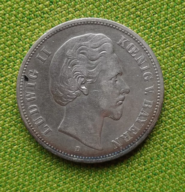 Deutsches Reich Bayern - LUDWIG II KÖNIG VON BAYERN - 5 MARK 1876 D SILBER