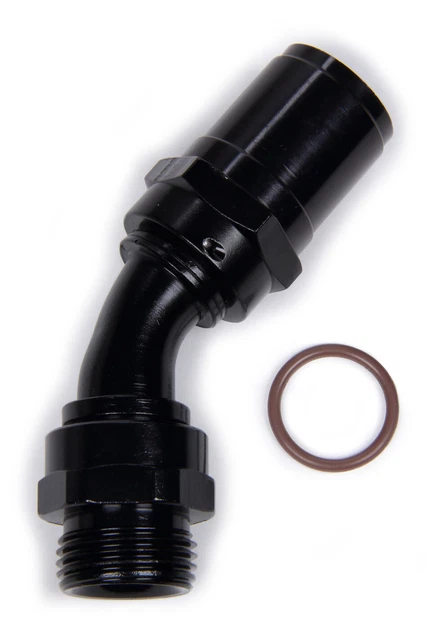 FRAGOLA #12 Race-Rite Crimp-On Hose End 45-Degree 2604512-RAD