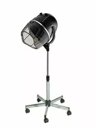 Standing Hood Floor Hair Bonnet Dryer Adjustable Rolling Base Salon Wheels