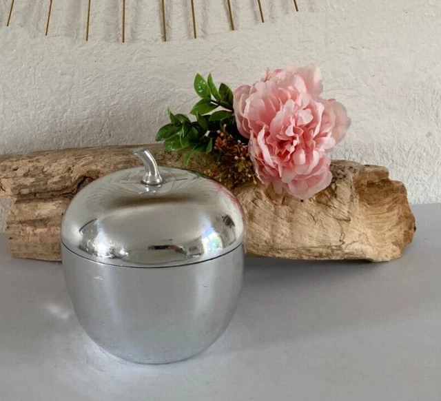 Seau à Glaçons Vintage Luxium – Forme Pomme Métal Chromé – Fabriqué En France
