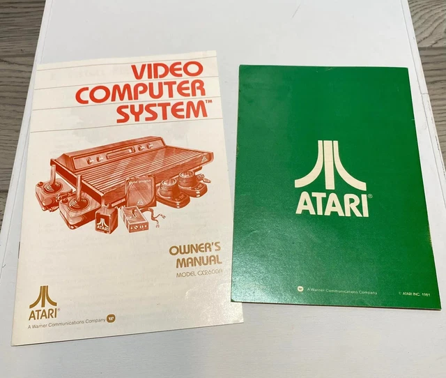 Video Game Computer System Owners Manual & Atari Video Computer System Catalog 