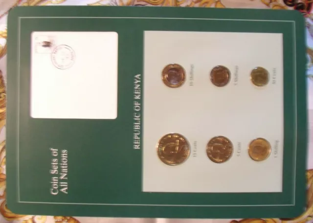 Coin Sets of All Nations Kenya 6 coin 1991 - 1995 UNC with card