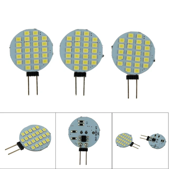 Ampoule LED G4 12V/24V - 1W, 2W, 3W - Blanc - Pour Projecteurs Voiture, DIY, éclairage Intérieur