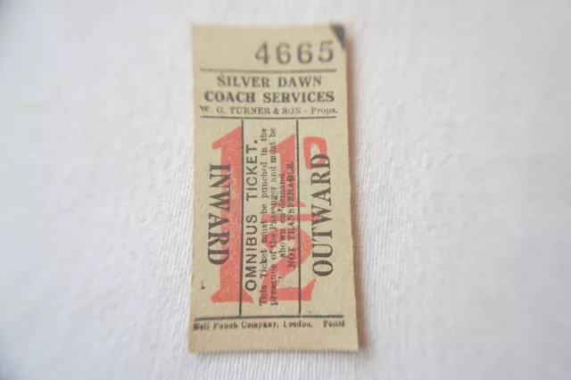 Silver Dawn Coach Services Independent Operator Bus Ticket