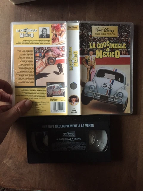 CASSETTE VIDEO VHS CINEMA la coccinelle a mexico disney choupette jaune ...