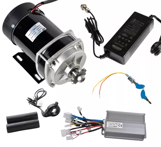 650W 36V ZXF Gear motor+controller+keylock+Charger+Thumb Throttle