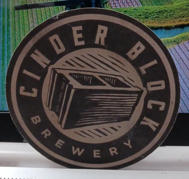 2 Cinder Block Brewery  Beer Coasters North Kansas City MO 2 Pieces