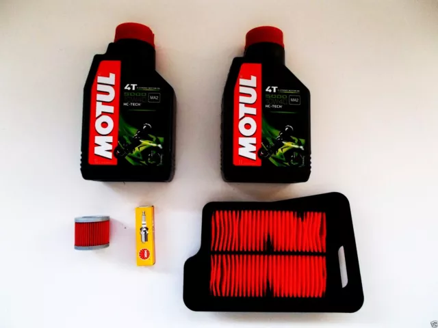 KIT TAGLIANDO OLIO MOTUL 5000 10W-40 FILTRI CANDELA per SUZUKI BURGMAN 400 2008