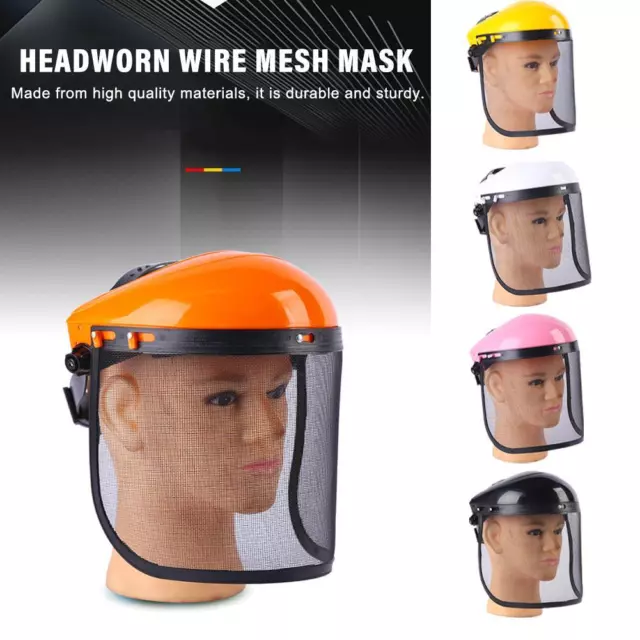 Headworn Wire Mesh Mask Mesh Safety Helmet W5G6
