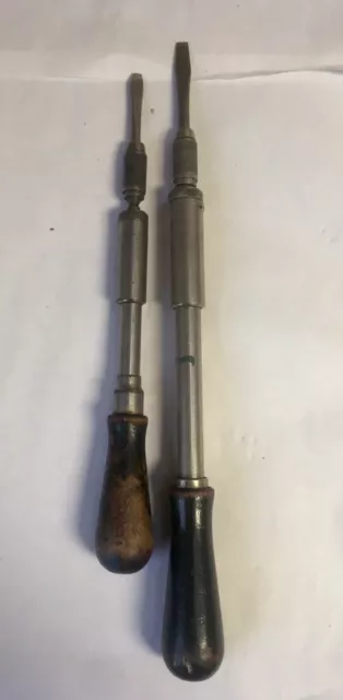 Lot of 2 Vintage Yankee Nos. 30 & 31A  Ratcheting Screwdrivers North Bros.