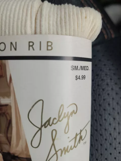 VTG JACLYN SMITH Fashion Rib Tights With Lycra Small Medium Ivory $9.99 ...