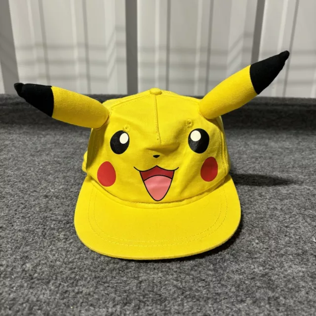 Pokemon Pikachu Baseball Hat Cap Youth One Size Adjustable Yellow Plush
