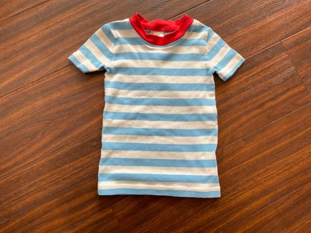 Mini Boden Blue and White Striped T Shirt Age 4 Years