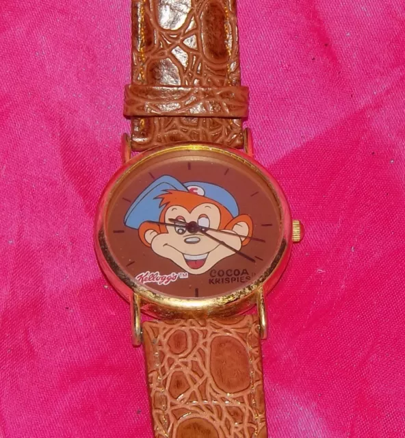 🌈 Vintage 1994 Kelloggs Co. Cocoa Krispies Coco Monkey Wristwatch Sasco Watch