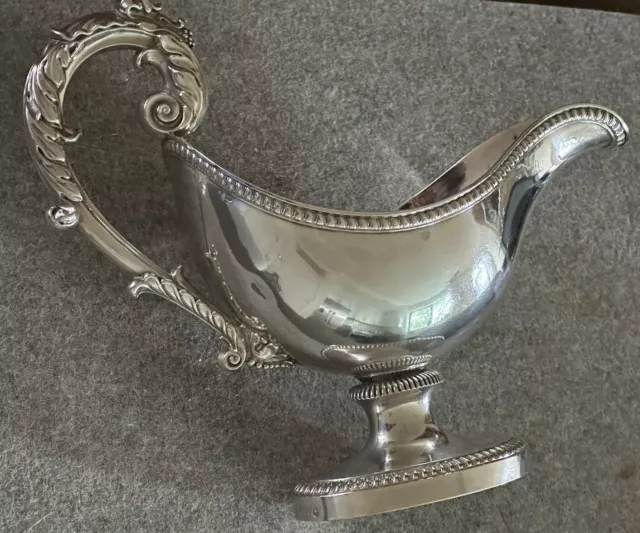 FRENCH STERLING SILVER SAUCE BOAT NEOCLASSICAL EARLY 19th CENTURY 