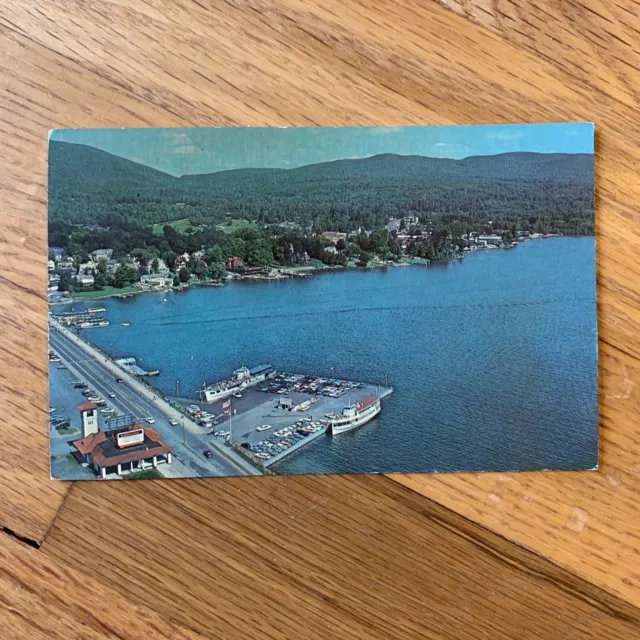 Vintage Postcard - Aerial View at Head of Lake George New York - NY