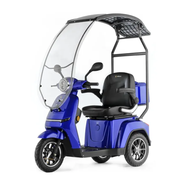 Veleco Turris con techo- Scooter eléctrico scooter de movilidad 800W 3 ruedas