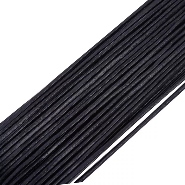 10 metres of 2mm round  (approx) black cowhide  genuine leather cord- free post 3