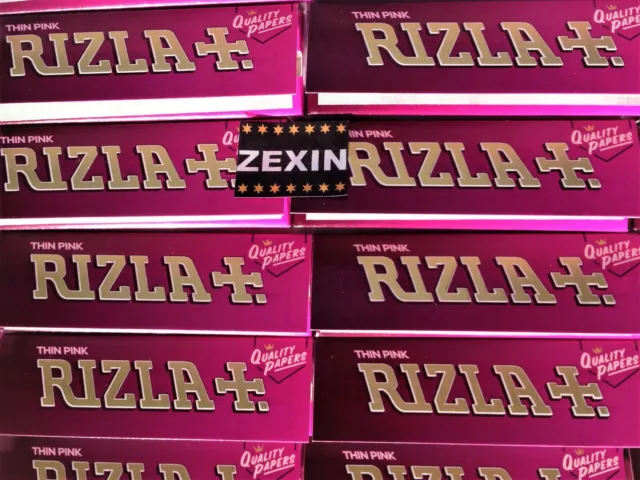 RIZLA PINK - GENUINE Regular Cigarette Rolling Papers - Thin For A Slow Burn