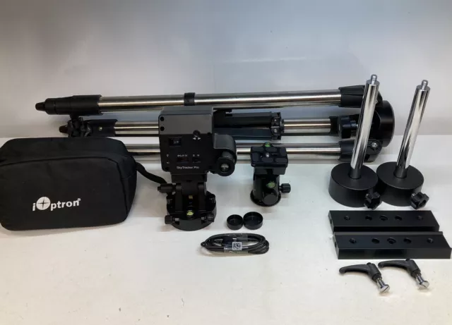 Montaje de cámara iOptron SkyTracker Pro con mira polar CONTRAPESOS #3322 A