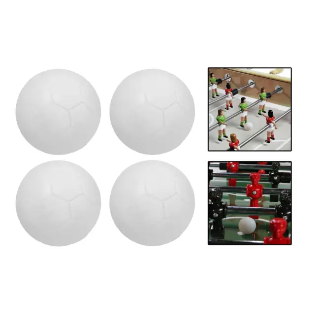 4x Lightweight Table Soccer Balls, 36mm Mini Football for Foosball Machine