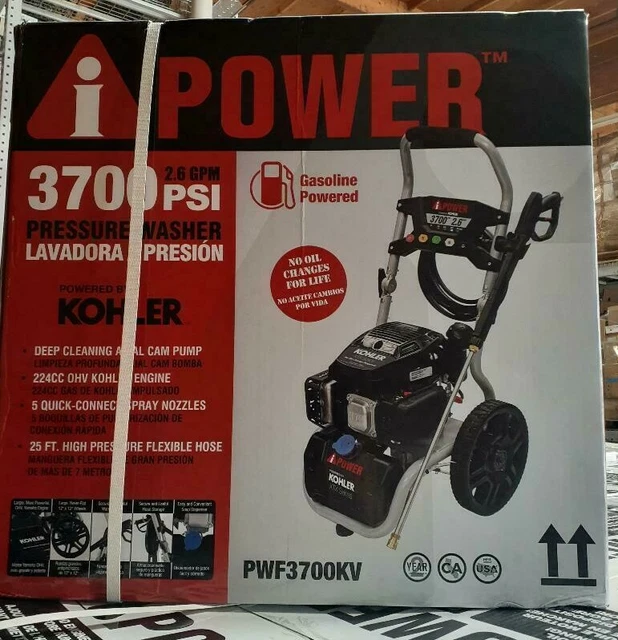 A-I Power Gas Pressure Washer 3700 PSI 2.4 GPM By Kohler PWF3700KV 2.6 GPM