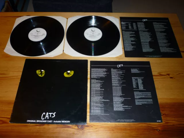 CATS STAGE MUSICAL VINYL SOUNDTRACK DOUBLE G/F ALBUM 2x RECORDS LPs EXCELLENT+