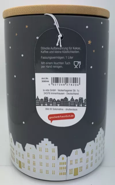 Vorratsdose - Füllmenge: 1L - Ø11,1 x H15,6 cm - "Weihnachtsduft liegt in der Lu