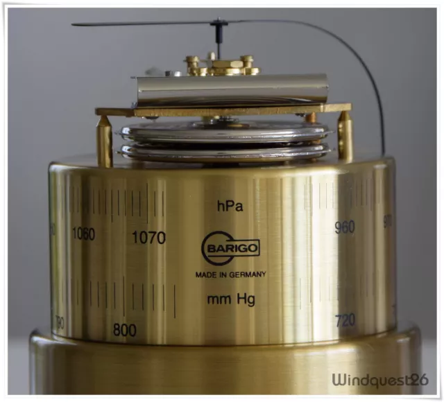 BARIGO präzisions  2 Dosen Aneroid Tisch Barometer Barograph WETTERSTATION 3