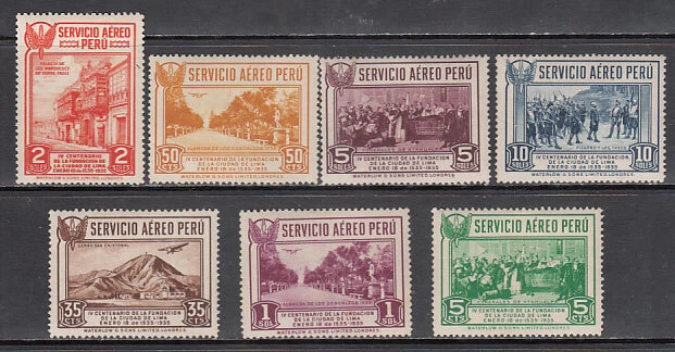 Peru - Luft Yvert 6/12 MH