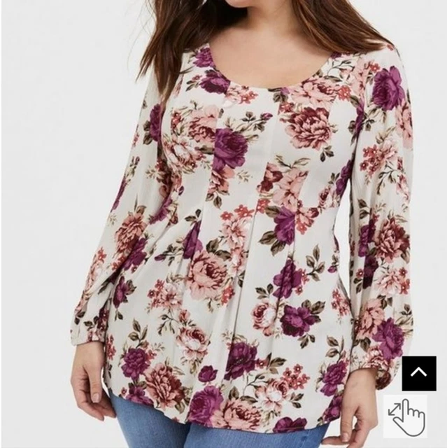Torrid Fit And Flare Crinkle Gauze Top Size 2X