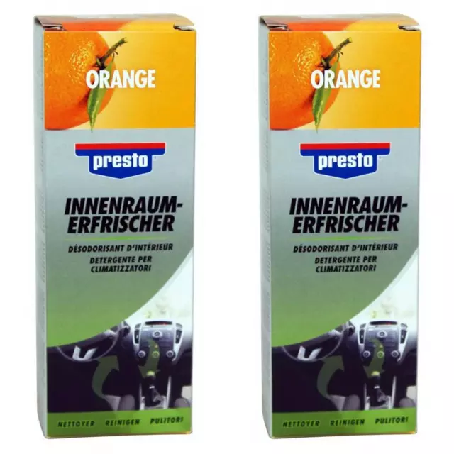 2 x presto Innenraum-Erfrischer orange 150 ml Autoduft Klimaanlagenreiniger LKW