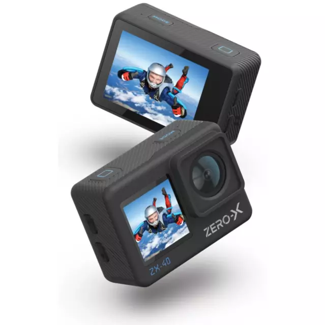 Zero-X ZX-40 4K UHD Action Camera with Dual Display & Wi-Fi