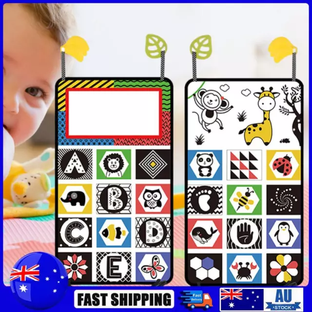 Foldable Mirror Toy Visual Auditive Toys for Boys(Alphabet with Cloth Book)