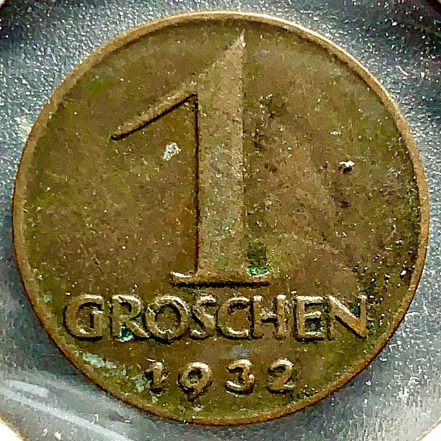 1932 Austria 1 Groschen Coin