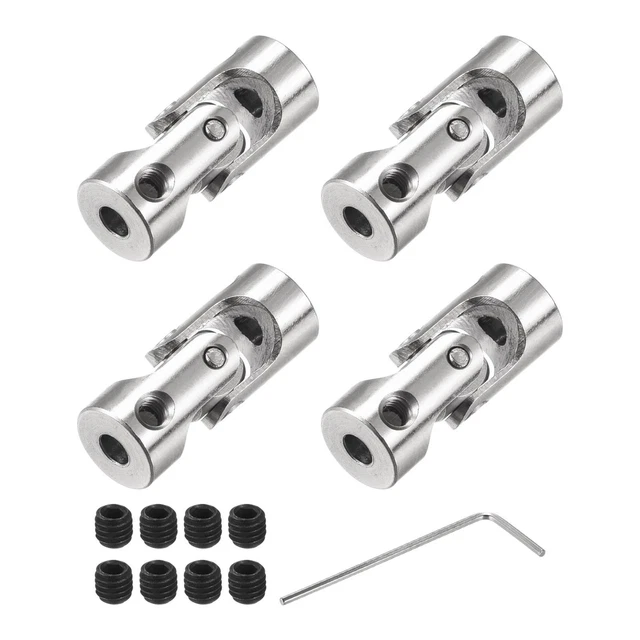 4 x rotating cross joint shaft clutch 3.17mm to 3.17mm internal length L23 x D9