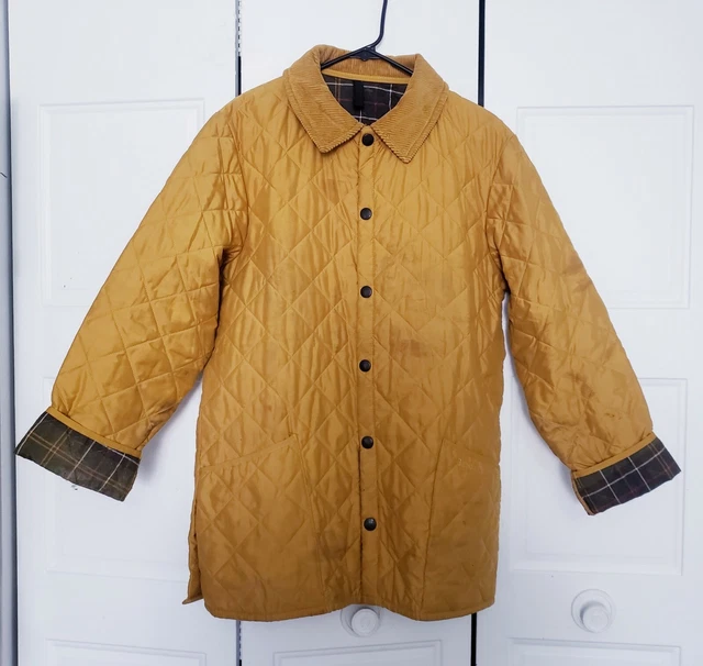 MENS BARBOUR CLASSIC Eskdale Jacket Quilted Quilt Coat Yellow Size Small EUR 9 09 PicClick FR