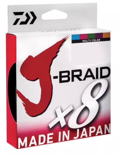 Daiwa J Braid 80lb 500m Braided Fishing Line - Multi Colour