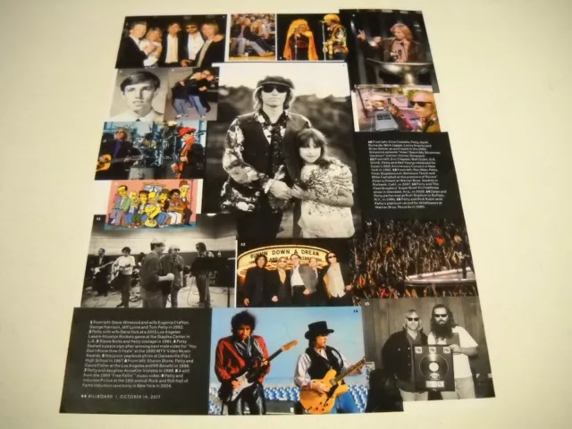 TOM PETTY collage - pics/text - original October 2017 BB page as Promo Poster Ad