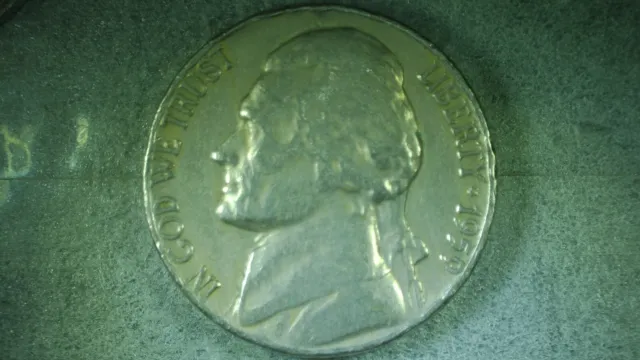 1959-D Thomas Jefferson Nickel, 5 Cents. Double Die Mint Mark.#3.