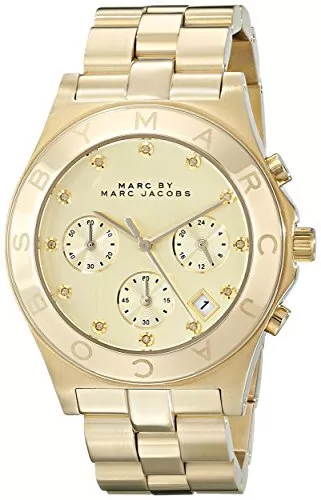 Marc by Marc Jacobs Gold Dial Chrono Quartz Ladies Watch MBM3101- USED