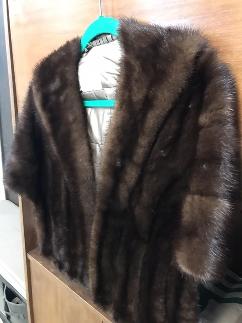 Womens genuine Fur Stole Luxury Brown Real Fur Wrap Bridal Shawl Coat Jacket Womens genuine Fur Stole Luxury Brown Real Fur Wrap Bridal Shawl Coat Jacket
