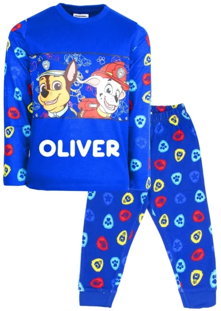 Paw Patrol personalisierter Pyjama für Kinder Langarm PJ Set Baumwolle Weihnachtsgeschenk