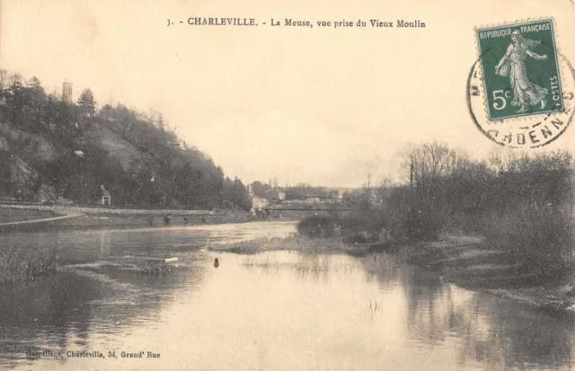 Cpa 08 Charleville La Meuse Vue Prise Du Vieux Moulin