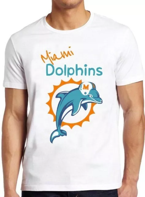 Miami Dolphins 80s Sports Florida American Football Cool Gift Tee T Shirt M239