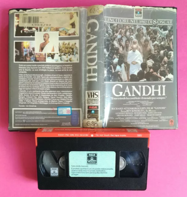 VHS Film Ita Storico GANDHI Ben Kingsley Martin Sheen ex nolo  (V16°°