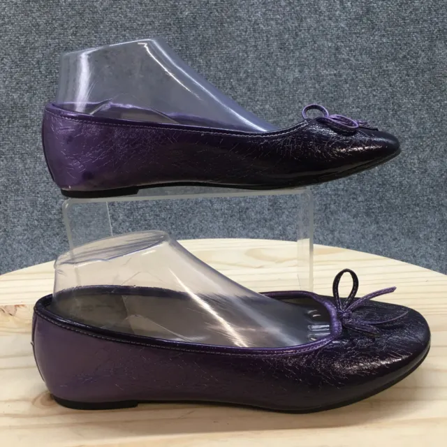 Madden Girl Shoes Womens 8.5M Princess Ballet Flats Purple Faux Leather Slip On