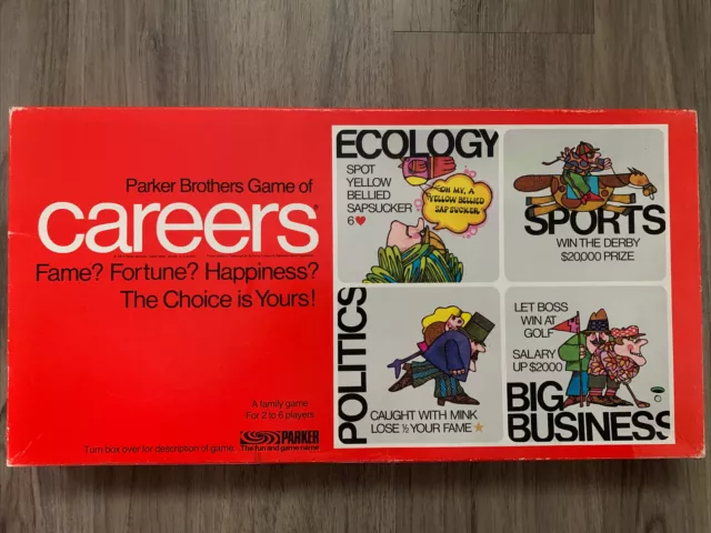 Vintage 1971 Careers Board Game Parker Brothers Complete