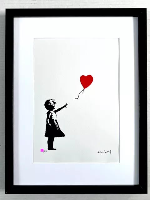 Banksy Original M Arts Edition Lithographie Signée Numérotée /150 + CADRE INCLUS