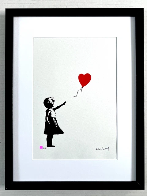 Banksy Original M Arts Edition Lithographie Signée Numérotée /150 + CADRE INCLUS